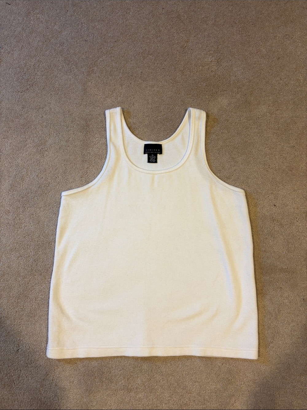 Limited XL white textured vintage tank